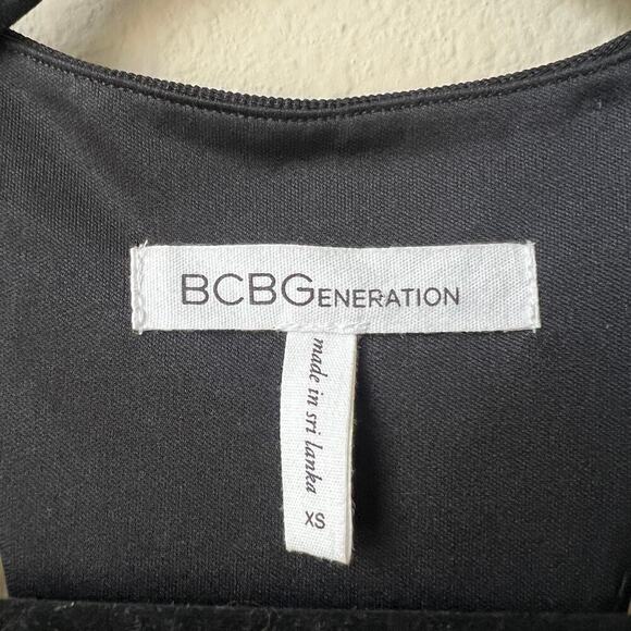 BCBGeneration Black Lace Insert Racerback Maxi Dress Size XS - Picture 5 of 7